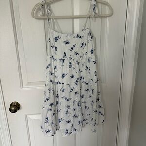 Abercrombie & Fitch White and Blue Floral Mini Dress